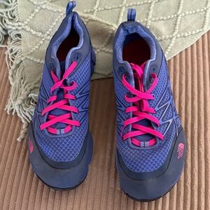 The North Face Navy and Magenta Trail Shoes
